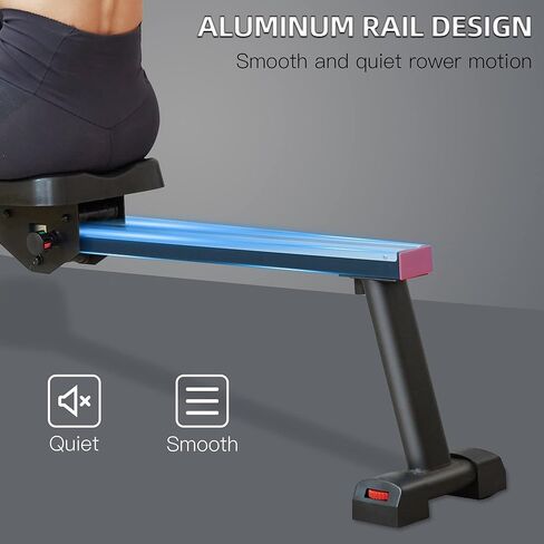 آلة التجديف المائية، آلات التجديف ذات الخزان العمودي المزودة بتقنية البلوتوث، سعة الوزن 330 رطل، آلة التجديف للاستخدام المنزلي مع التطبيق المتوافق وشاشة LCD الرقمية in Kuwait