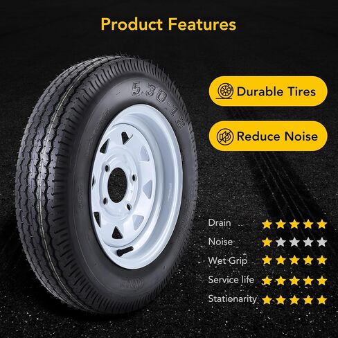 4.80-8 4.80x8 480-8 4.80-8 Trailer Tires with 8'' Rims, 4 Lug on 4'', Load Range C, 6PR in Saudi Arabia