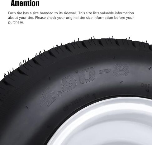 4.80-8 4.80x8 480-8 4.80-8 Trailer Tires with 8'' Rims, 4 Lug on 4'', Load Range C, 6PR in Saudi Arabia