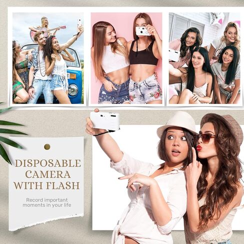 Treela 2 Pcs White Disposable Camera for Wedding Flash Film Camera 35mm 200ISO 17 Film Single Use Camera for Bridesmaid Birthday Anniversary Party Gift in Saudi Arabia