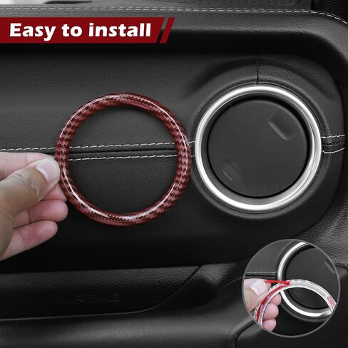 RT-TCZ for Wrangler JL Dash Air Vents Cover Trim Stickers Baby Blue for Jeep Wrangler JL JLU Gladiator JT 2018-2023 Baby Blue Interior Accessories 4pcs in Saudi Arabia