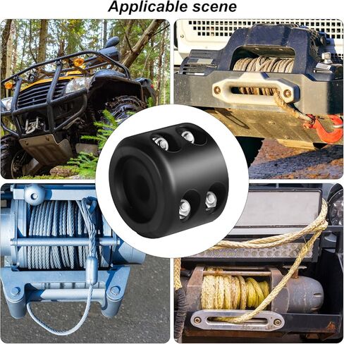 سدادة خطاف كابل الونش، سدادة رافعة مطاطية، سدادة كابل الونش تحمي سدادة خطاف سحب حبل الونش الصناعي، موفر خط كابل الونش للشاحنات ATV UTV SUVs in Kuwait