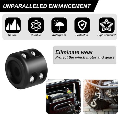 سدادة خطاف كابل الونش، سدادة رافعة مطاطية، سدادة كابل الونش تحمي سدادة خطاف سحب حبل الونش الصناعي، موفر خط كابل الونش للشاحنات ATV UTV SUVs in Kuwait