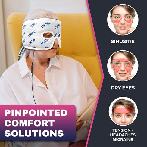 قناع تخفيف ضغط الجيوب الأنفية الساخن من كريتريل، وسادة تدفئة الجيوب الأنفية للوجه، قناع الصداع النصفي لتخفيف الصداع in Kuwait