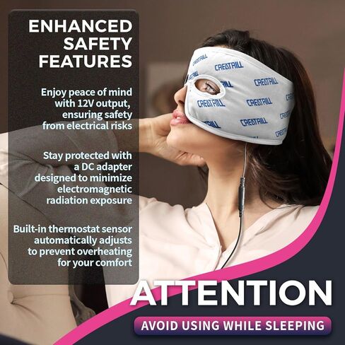 قناع تخفيف ضغط الجيوب الأنفية الساخن من كريتريل، وسادة تدفئة الجيوب الأنفية للوجه، قناع الصداع النصفي لتخفيف الصداع in Kuwait