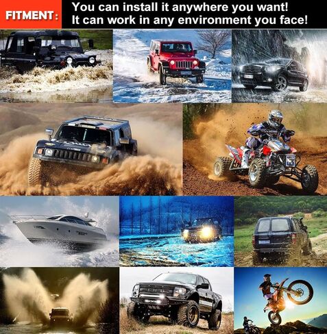 4 قرون LED مجموعة إضاءة الصخور لسيارة جيب ATV SUV الطرق الوعرة سيارة شاحنة قارب Underbody Glow Trail Rig Lamp Underglow LED أضواء نيون مقاومة للماء - أبيض in Saudi Arabia