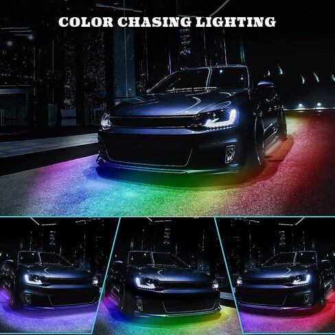 Underglow LED Lights 6 Pcs Exterior Car LED Lights - with Dream Color Chasing,Remote and APP Control Waterproof Sync to Music Car Underglow Decorations Lights Kit for Cars, Trucksfor Trucks SUV in Saudi Arabia