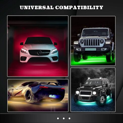 Underglow LED Lights 6 Pcs Exterior Car LED Lights - with Dream Color Chasing,Remote and APP Control Waterproof Sync to Music Car Underglow Decorations Lights Kit for Cars, Trucksfor Trucks SUV in Saudi Arabia