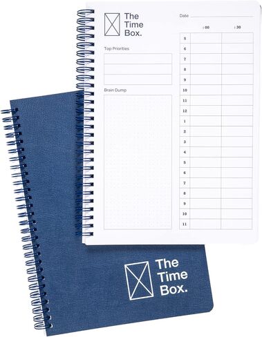دفتر الإدارة اليومية The Time Box - مخطط قائمة حظر الوقت للقيام به، جدول أعمال تفريغ الدماغ، مفكرة منظم شخصي فارغة كل ساعة للعمل 140 صفحة غير مؤرخة 7 بوصة × 10 بوصة in Saudi Arabia