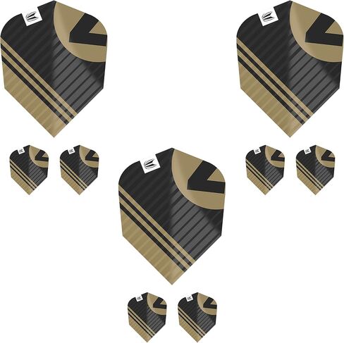 Target Darts Chicane Design 3 x Sets of Pro. Ultra Black Ten-X Dart Flights - 9 in Total in Saudi Arabia