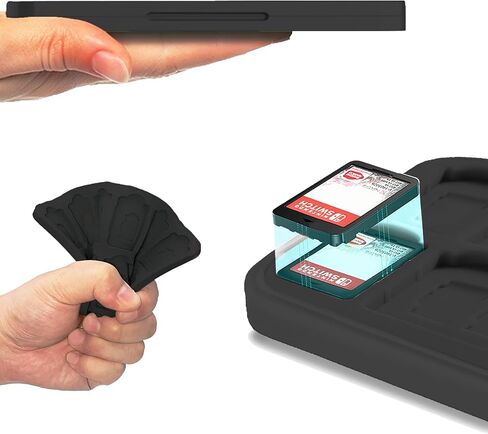 حافظة بطاقات الألعاب لجهاز نينتندو سويتش، حامل بطاقات ألعاب سويتش ثلاثي الأبعاد، صندوق تخزين بطاقات ألعاب سويتش، منظم بطاقات ألعاب سويتش ذو سعة كبيرة، 24 فتحة (B-1) in Kuwait