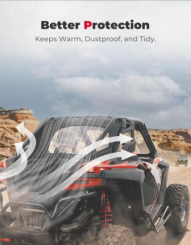 KEMIMOTO PRO XP Rear Windshield - UTV Back Windshield Soft Rear Window Compatible with RZR PRO XP /Turbo R 2020-2024 - Dust Stopper, Dustproof, Rainproof Panel Accessories in Saudi Arabia