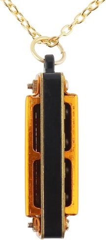 OriGlam Harmonica, Mini Harmonica Key of C, 4 Holes 8 Tones Mouth Organ Metal Chain Harmonica Gift For Adults, Beginners (Gold) in Kuwait