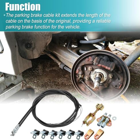 X AUTOHAUX 1 مجموعة العالمي سيارة سائق خلفي الجانب قرص طبل وقوف السيارات كابل فرامل يد عدة طويلة كابل فرامل يد طقم تصليح الطابق جبل وحدات in Saudi Arabia