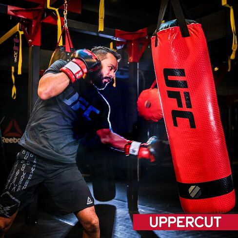 حقيبة ثقيلة من UFC، حقيبة ملاكمة MMA 80 رطل باللون الأحمر in Saudi Arabia