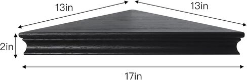 NIUBEST حامل جدار على رف الزاوية، مجموعة من أرفف زاوية عائمة مثلثة لتخزين وعرض الحائط، رف جدار زاوية خشبي مقاس 13 بوصة لغرفة النوم وغرفة المعيشة والحمام والمطبخ-جوز داكن in Kuwait