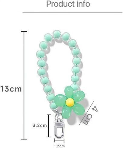 3 قطع من حزام الهاتف الملون على شكل زهرة، حزام هاتف مطرز أنيق وقوي باللون الأخضر والبرتقالي والوردي، حزام معصم لطيف للهاتف للنساء والفتيات in Kuwait