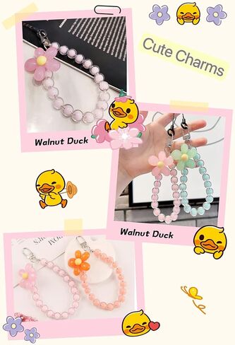 3 قطع من حزام الهاتف الملون على شكل زهرة، حزام هاتف مطرز أنيق وقوي باللون الأخضر والبرتقالي والوردي، حزام معصم لطيف للهاتف للنساء والفتيات in Kuwait