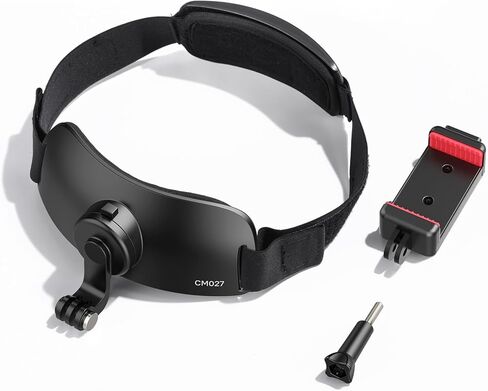 Head Strap Mount for Gopro iPhone - ULANZI CM027 2 in 1 POV Sets Support Vertical Shots Vlog Video Accessories for Gopro Hero 12 11 10 9 8 7 Black/DJI Osmo Actions/insta360 Cell Phone Smartphone in Saudi Arabia