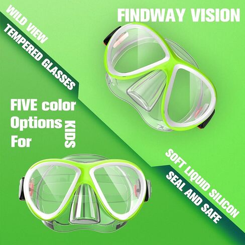 نظارات سباحة للأطفال من Findway، نظارات سباحة مضادة للتسرب للأطفال مع غطاء للأنف، نظارات سباحة للحماية من الأشعة فوق البنفسجية للأطفال من سن 4 إلى 16 عامًا للأولاد والبنات in Kuwait