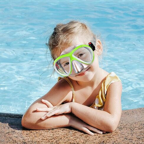 نظارات سباحة للأطفال من Findway، نظارات سباحة مضادة للتسرب للأطفال مع غطاء للأنف، نظارات سباحة للحماية من الأشعة فوق البنفسجية للأطفال من سن 4 إلى 16 عامًا للأولاد والبنات in Kuwait