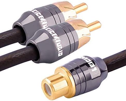 1ft 1 Male to 2 Female RCA Y Adapter Splitter Connector (2 Pack) (1 Male to 2 Female) in Kuwait