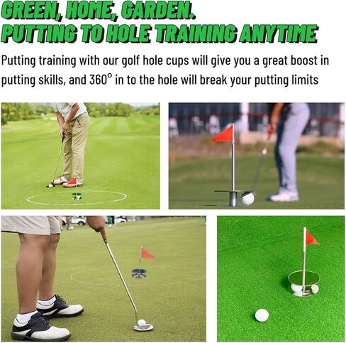 فتحة وضع الجولف، كوب تدريب أخضر للجولف 360 درجة داخليًا وخارجيًا، فتحة وضع محمولة لتدريب الجولف، متين من الفولاذ المقاوم للصدأ والألومنيوم in Kuwait