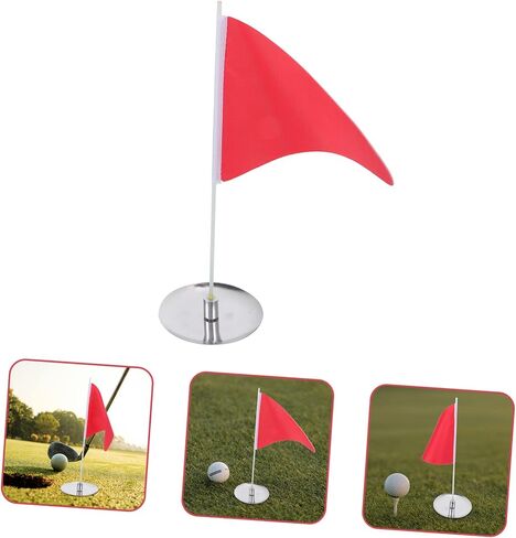 1 Set Golf Flagpole, Portable Flag Pole Golf Hole Cup Tray Golfing Practice Flags Portable Golf Practice Flag Golfing Flag Target in Saudi Arabia