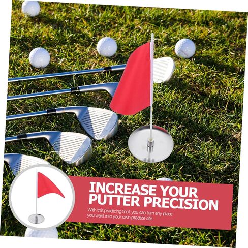 1 Set Golf Flagpole, Portable Flag Pole Golf Hole Cup Tray Golfing Practice Flags Portable Golf Practice Flag Golfing Flag Target in Saudi Arabia