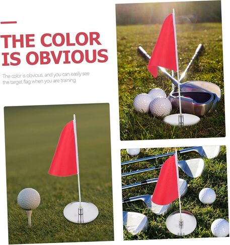 1 Set Golf Flagpole, Portable Flag Pole Golf Hole Cup Tray Golfing Practice Flags Portable Golf Practice Flag Golfing Flag Target in Saudi Arabia