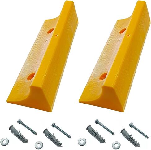 أداة مساعدة وقوف السيارات شديدة التحمل للمرآب، سدادة أرضية المرآب تحمي جدران السيارة والجراج، وتحمي المصدات من سدادات مؤشر السيارات والشاحنات - عبوتان - أصفر in Kuwait