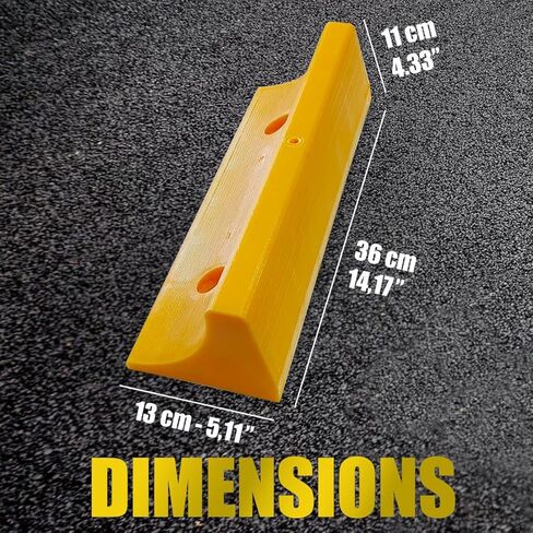 أداة مساعدة وقوف السيارات شديدة التحمل للمرآب، سدادة أرضية المرآب تحمي جدران السيارة والجراج، وتحمي المصدات من سدادات مؤشر السيارات والشاحنات - عبوتان - أصفر in Kuwait