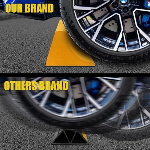 أداة مساعدة وقوف السيارات شديدة التحمل للمرآب، سدادة أرضية المرآب تحمي جدران السيارة والجراج، وتحمي المصدات من سدادات مؤشر السيارات والشاحنات - عبوتان - أصفر in Kuwait