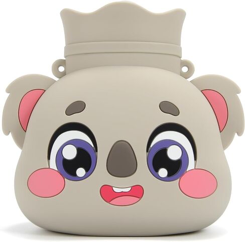 Cute Hot Water Bottle - with Cover 480ML Hot Warm Water Bag for Pain Relief, Heating Bag Hand Warmer Silicone Shoulder and Hand Feet Warmer, Hot Compress and Cold Therapy Mini (Raccoon-Blue) in Saudi Arabia