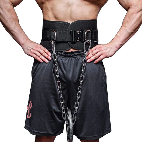 MANUEKLEAR Quick Locking Dip Belt, Weightlifting Belt, Weight Lifting Belts for Men Women Heavy Duty Dipping Powerlifting Belt with Chain 40 inchs in Saudi Arabia