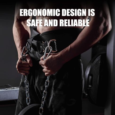 MANUEKLEAR Quick Locking Dip Belt, Weightlifting Belt, Weight Lifting Belts for Men Women Heavy Duty Dipping Powerlifting Belt with Chain 40 inchs in Saudi Arabia