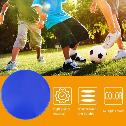 Spot Markers, 12Pcs Non Slip Rubber Agility Markers, 9 Inch Flat Field Cones Floor Dots Gym Classroom Floor Spots Set for Indoor Outdoor Soccer Basketball Sports Speed Training and Drills in Kuwait