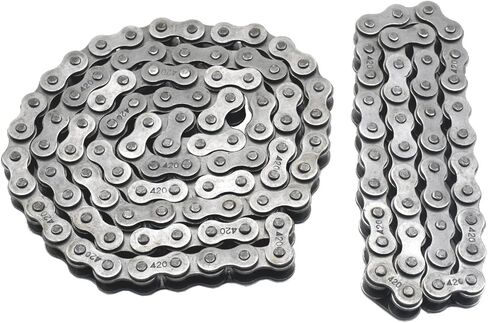 420 Chain 42 Links + 90 Links Compatible With A Mini Bike with Jackshaft And A Clutch Such as Coleman CT200U BT200X Baja Hensim Massimo MB165 MB200 Axis TrailMaster M200 Tomberlin Firehawk 6.0 Hp in Saudi Arabia