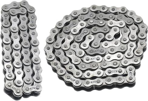 420 Chain 42 Links + 90 Links Compatible With A Mini Bike with Jackshaft And A Clutch Such as Coleman CT200U BT200X Baja Hensim Massimo MB165 MB200 Axis TrailMaster M200 Tomberlin Firehawk 6.0 Hp in Saudi Arabia