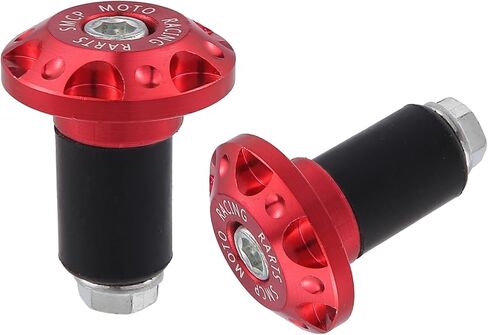 X AUTOHAUX 1 Pair 7/8" 22mm Motorcycle Hand Grips Handlebar End Slider Caps Plug Aluminum Alloy in Kuwait