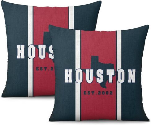 2pcs Football City Throw Pillow Covers, Football Pillow Case Decoration for Home Sofa, Football Fan Gifts for Men Women 18 x 18 inch in Saudi Arabia