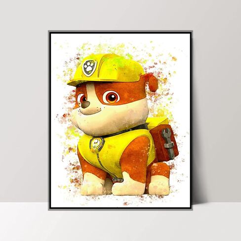 Paw Patrol Kids Room Posters - 9 Pieces 8x10" Unframed Rescue Pups Watercolor Digital Printed Wall Art for Boys Room Decor, Girls Bedroom Decor, Teen Room Decor, Teen Wall Decor, Gifts for Nursery, Kids Room, Man Cave Decoration. in Saudi Arabia
