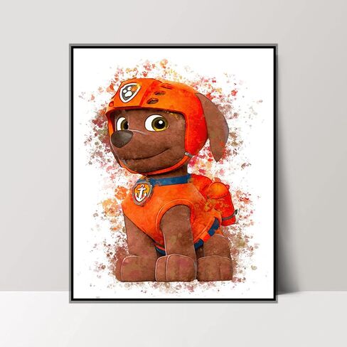 Paw Patrol Kids Room Posters - 9 Pieces 8x10" Unframed Rescue Pups Watercolor Digital Printed Wall Art for Boys Room Decor, Girls Bedroom Decor, Teen Room Decor, Teen Wall Decor, Gifts for Nursery, Kids Room, Man Cave Decoration. in Saudi Arabia