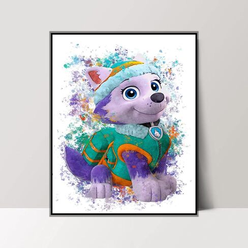 Paw Patrol Kids Room Posters - 9 Pieces 8x10" Unframed Rescue Pups Watercolor Digital Printed Wall Art for Boys Room Decor, Girls Bedroom Decor, Teen Room Decor, Teen Wall Decor, Gifts for Nursery, Kids Room, Man Cave Decoration. in Saudi Arabia