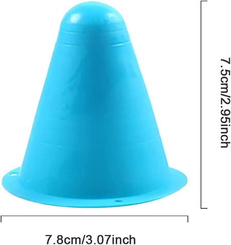20 PCS Training Cone, Mini Agility Cones for Kids Sports, Portable Training Cones, Windproof Slalom Cones Inline Roller Skating Cones Pile Cup Roadblocks Traffic Road Cones Set in Saudi Arabia