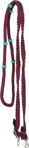 CHALLENGER Horse Horse Western Nylon Braided Barrel Knotted Reins Burgundy 607516 in Saudi Arabia