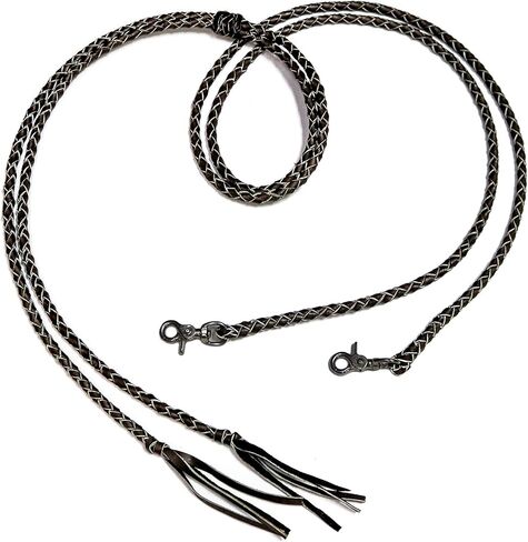 Western Leather Braided Split Reins in Kuwait