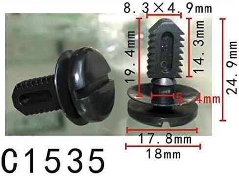 زر لوحة دفع صندوق السيارة Autobahn88، متوافق مع BMW E30 E60 E60 E93 (OEM: 51471945266) (عبوة من 20 قطعة) in Kuwait