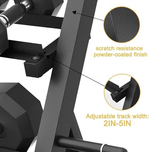 حامل حامل الدمبل ثلاثي الطبقات لصالة الألعاب الرياضية المنزلية، رفوف فولاذية لتخزين الأوزان الحرة للدمبل، وألواح الوزن، والحديد، بسعة وزن 1200 رطل in Kuwait