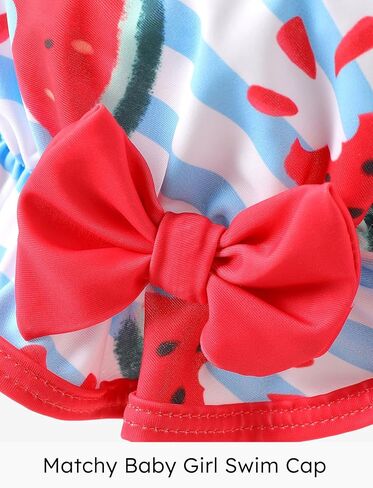 PATPAT Baby/Toddler Girls Swimsuits Ruffle Mermaid Floral One Piece Bathing Suit Beach Swimwear with Sun Hat in Kuwait